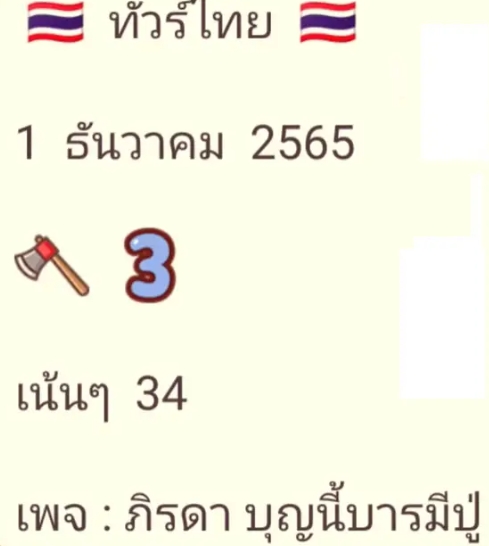 หวยแม่นำหนึ่ง 1/12/65