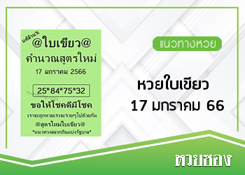 หวยใบเขียว 17/1/66