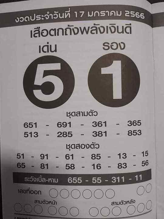 เสือตกถังพลังเงินดี 17/1/66