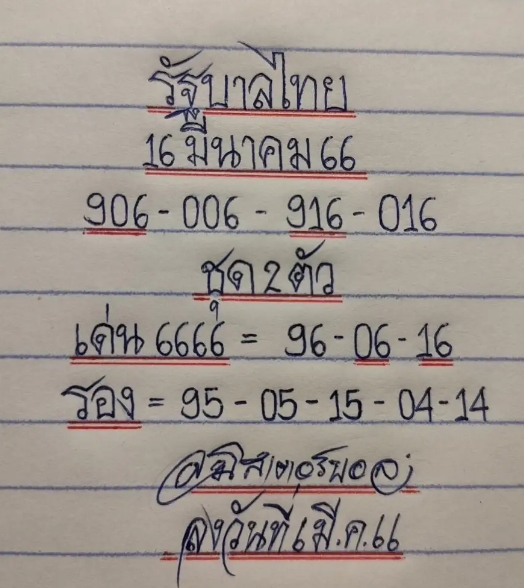 เลขมิสเตอร์บอล 16/3/66