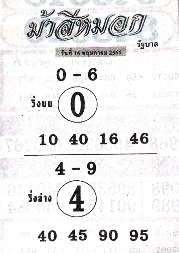ม้าสีหมอก 16/5/66