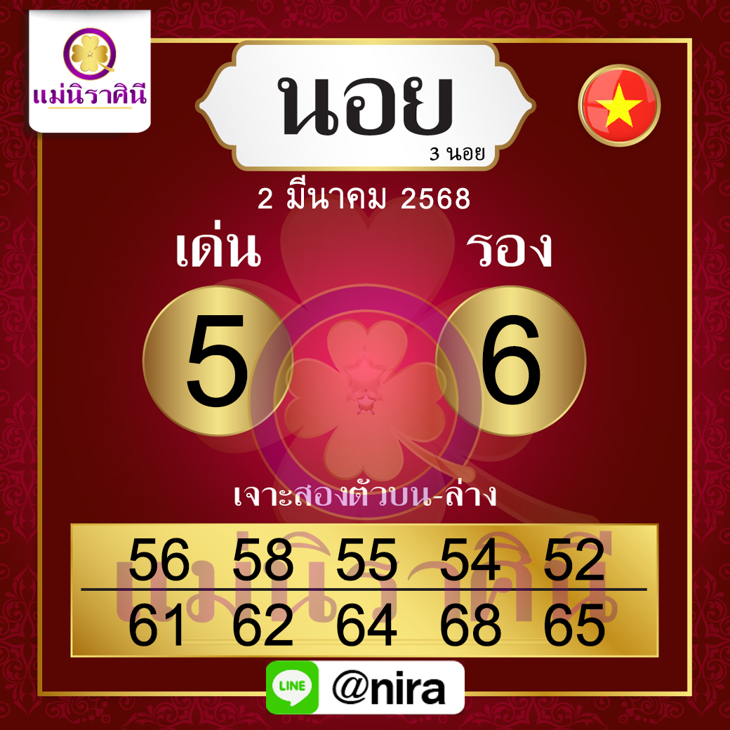 ฮานอยแม่นิราศินีแนวทางหวยฮานอย2-3-68