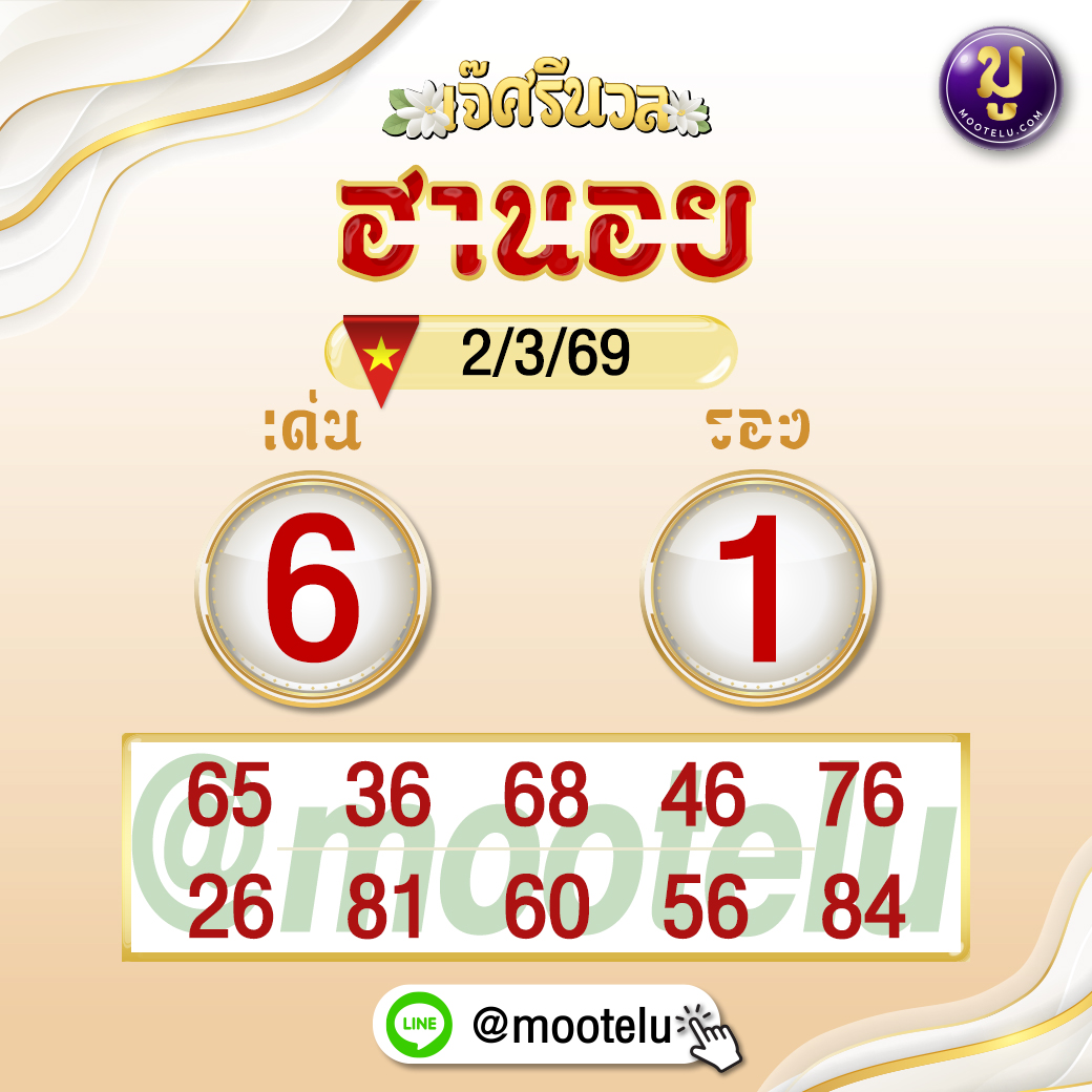 ฮานอยมูเตลูแนวทางหวยฮานอย2-3-69