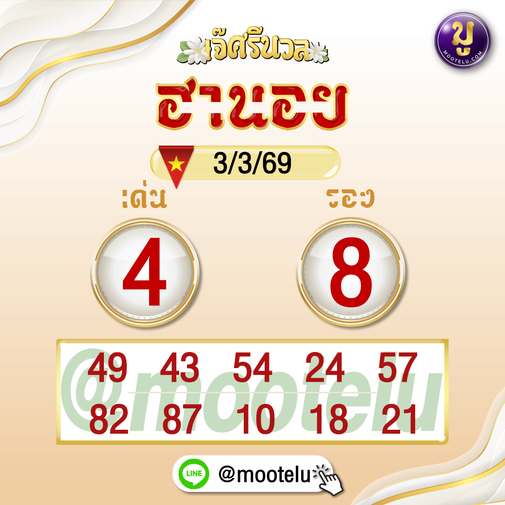 ฮานอยมูเตลูแนวทางหวยฮานอย3-3-69