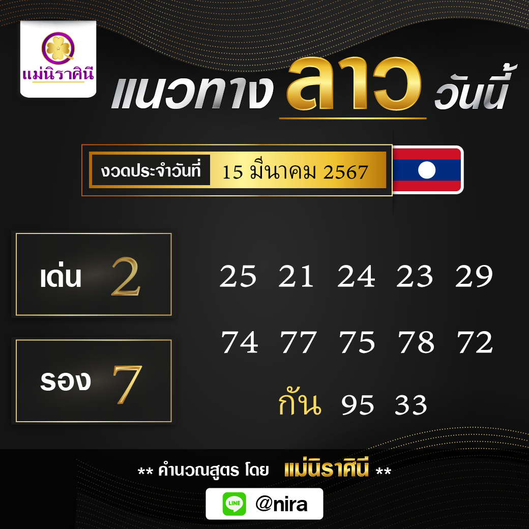 แนวทางหวยลาวแม่นิราศิณี